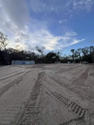 Driveway approach graded to connect with elevated house pad by Dirt Dynamics LLC